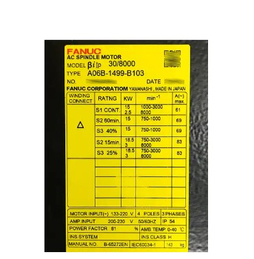 Fanuc Động Cơ Trục Chính BiIP 30/8000 A06B-1499-B103